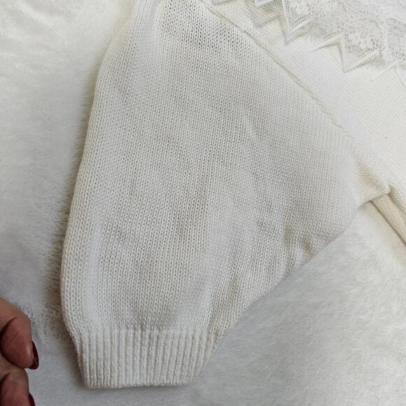 Gunne Sax SzM USA Made Lace n Knit Vintage top. Delicate. Designer. Romantic - Picture 14 of 16